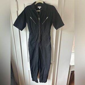 Topshop Black One Piece Union Suit Sz. 4. Very Kate Moss. NYC chic